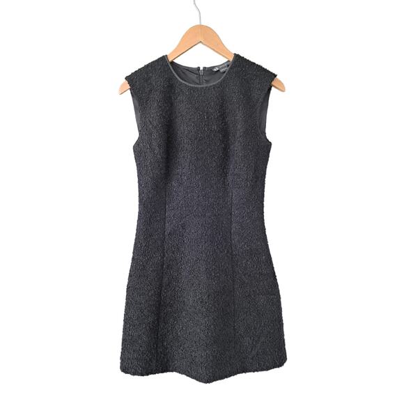 Armani Exchange Black Boucle Sleeveless Mini Dress Size 4 Work Party - Picture 7 of 9